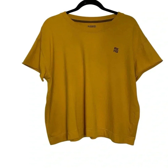 Mustard Yellow Crew Neck Short Sleeve T-Shirt Alaskan Hardgear - Picture 2 of 4